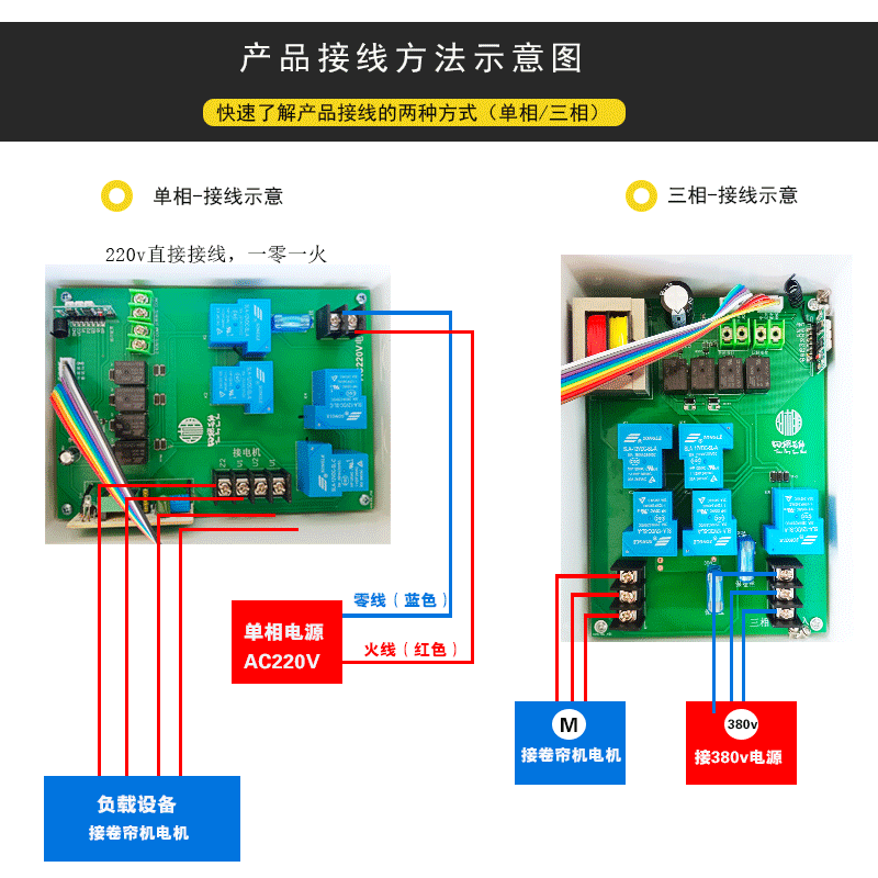220V卷帘机远程控制器